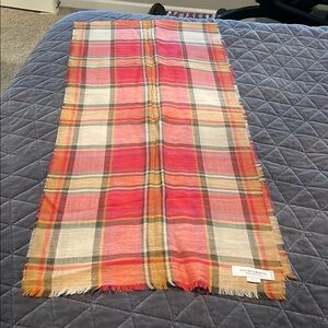 Lochcarron Plaid Scarf in Red and Yellow